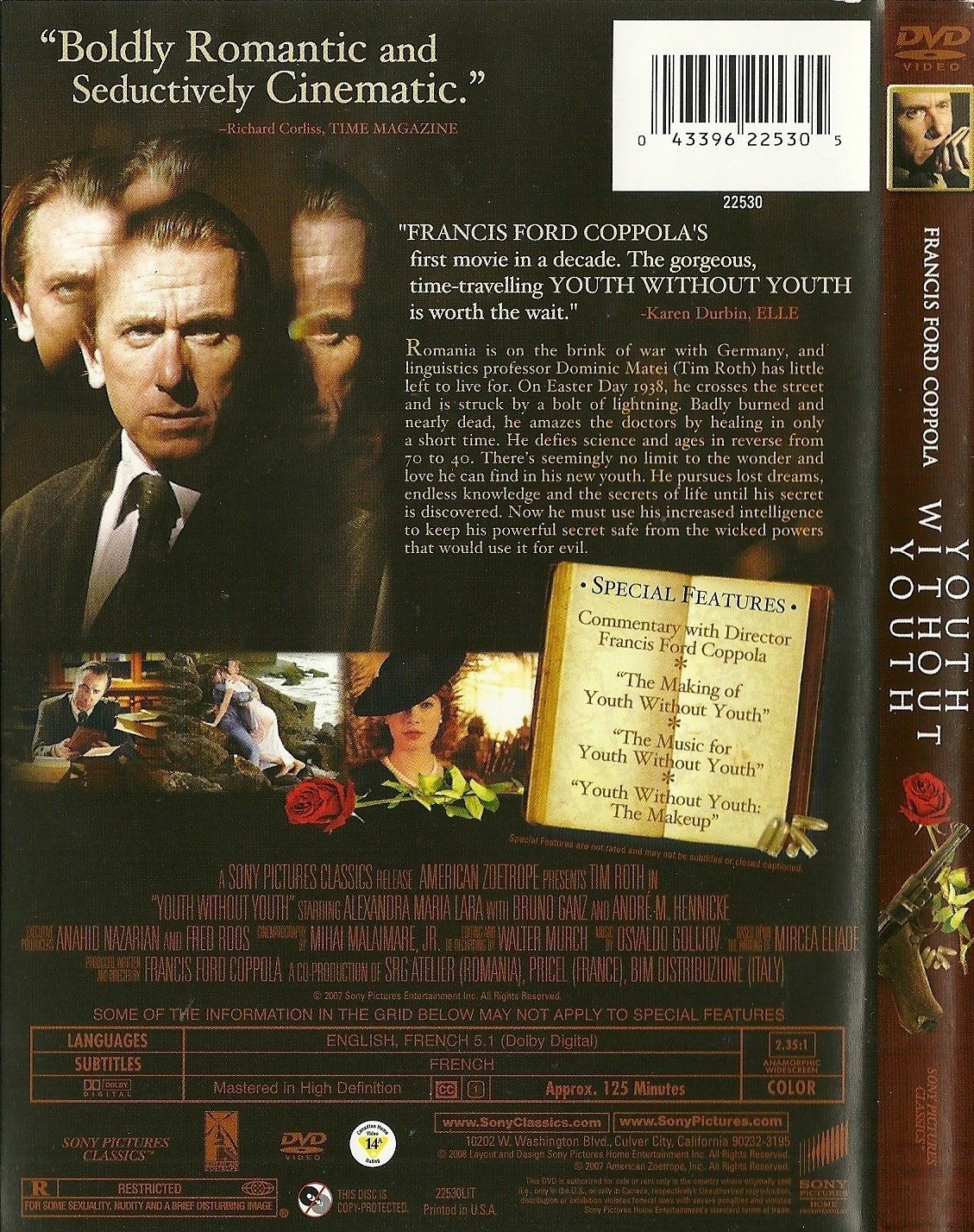 Youth Without Youth DVD Tim Roth - DVD, HD DVD & Blu-ray