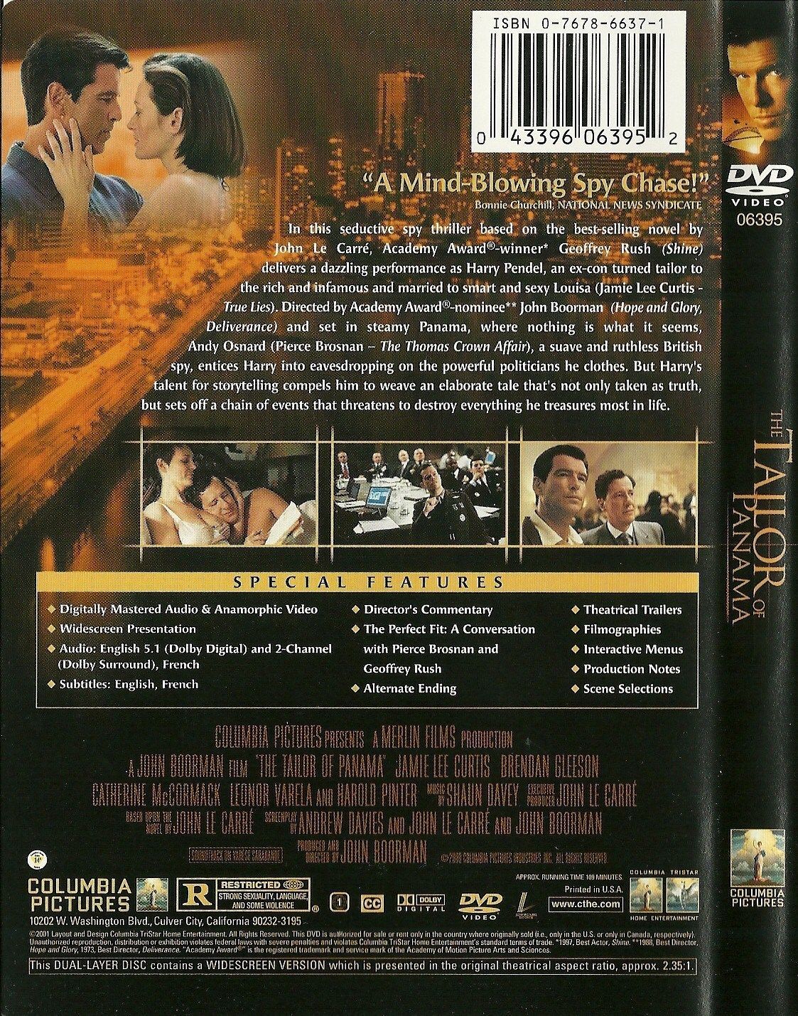 The Tailor of Panama DVD Pierce Brosnan Jamie Lee Curtis DVD, HD DVD