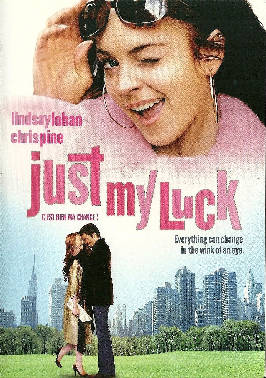 Just My Luck DVD Lindsay Lohan Chris Pine Full Screen and Widescreen