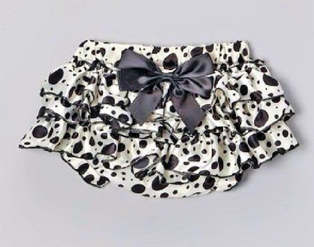 Baby Girls Ruffled Satin Diaper Cover Polka Dot Bow MSRP 22.00 SAVE 5