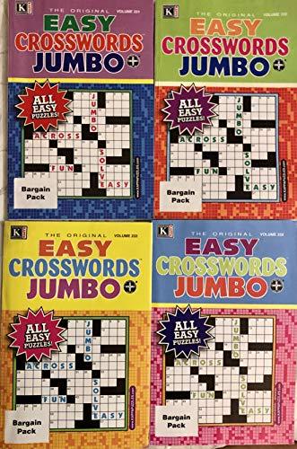 Lot of 4 kappa the original easy crosswords jumbo puzzle books crossword puzzles books