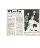 Raymond Burr Obituary original 8x10 clipping magazine photo #X4821 - $5.87