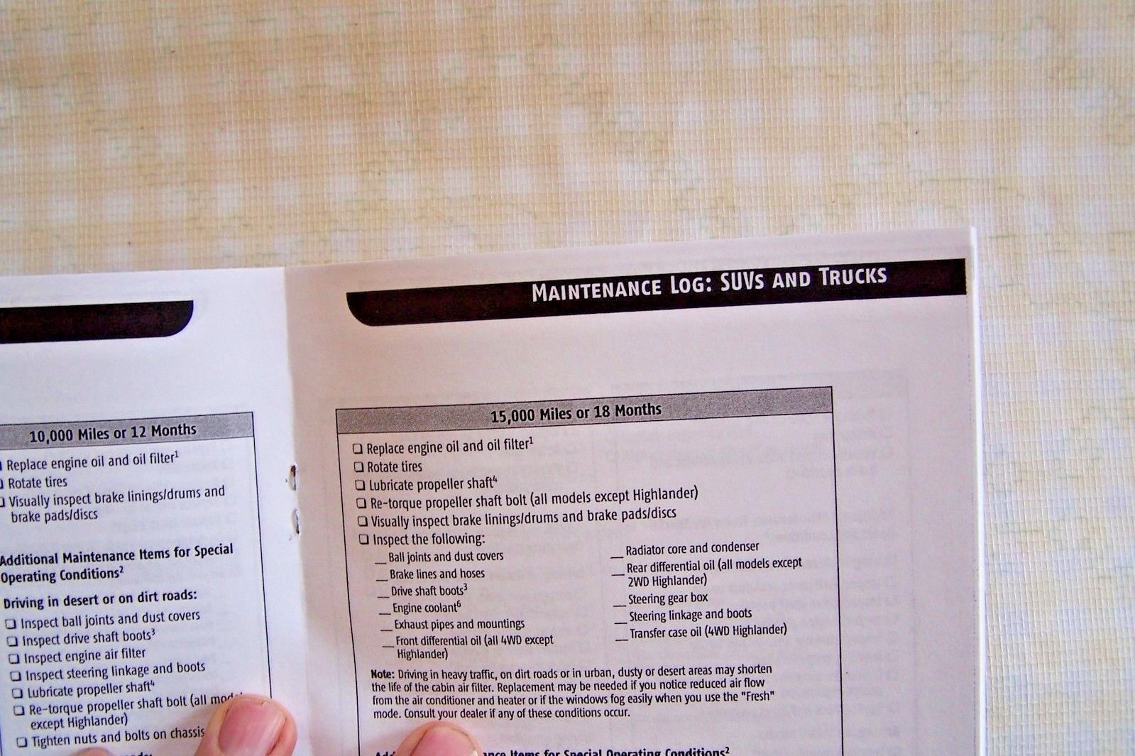 2002 Toyota tacoma Owners Manual Guide Book new original maintenance  schedule