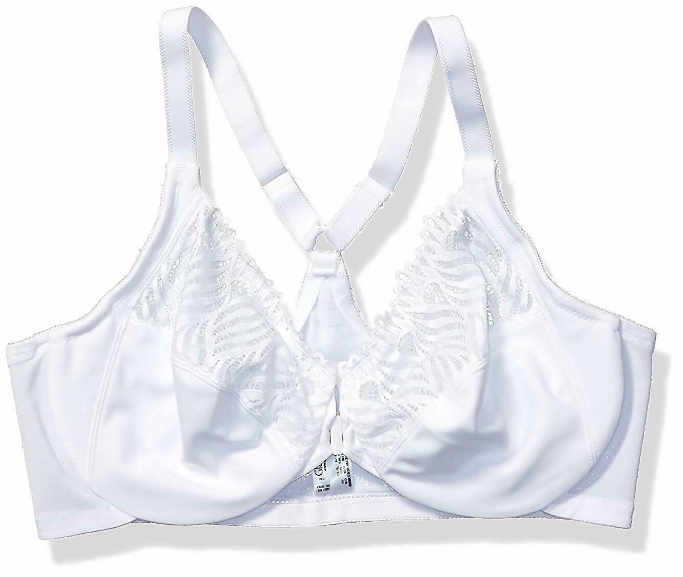 Glamorise White Full Figure Front Close Lace T Back Bra Us 48dd Uk 48dd Nwot Bras And Bra Sets 2228