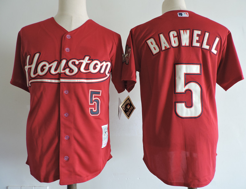 Men's Houston Astros Jeff Bagwell Red Throwback Jerseys Other