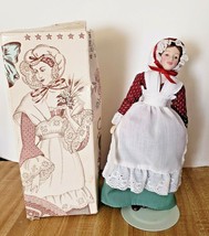 Avon Early American Porcelain Doll 1987 8" Tall Stand Original Tag And Box VTG - $16.82