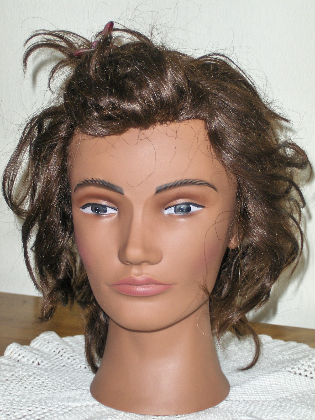 Pivot Point Mannequin Head Amber Cosmetology 1989 Hair &amp; Makeup