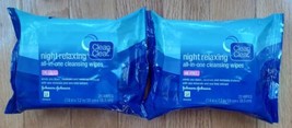 2x Clean &amp; Clear Night Relaxing All-In-One Facial Cleansing Wipes 25 ct ... - $44.54