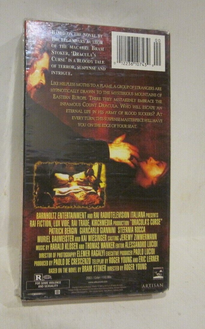 Dracula's Curse VHS Vampire Patrick Bergin Horror - VHS Tapes