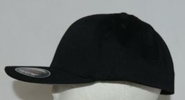 Flexfit Black 6277 Twill Hat L XL Permacurv Visor Silver Undervisor Fitted image 3