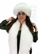 Arctic Fox Fur Boa 70' (180cm) + Tails as Wristbands / Headband Saga Furs Stole image 10