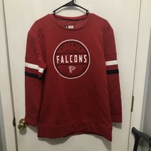 NWT Atlanta Falcons NFL Team Apparel Women&#39;s Red Fleece Sweatshirt SZ Me... - $15.83