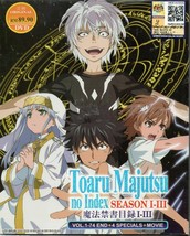 Toaru Majutsu No Index Season 1-3 Vol.1-74 End + 4 Specials + Movie Ship From US