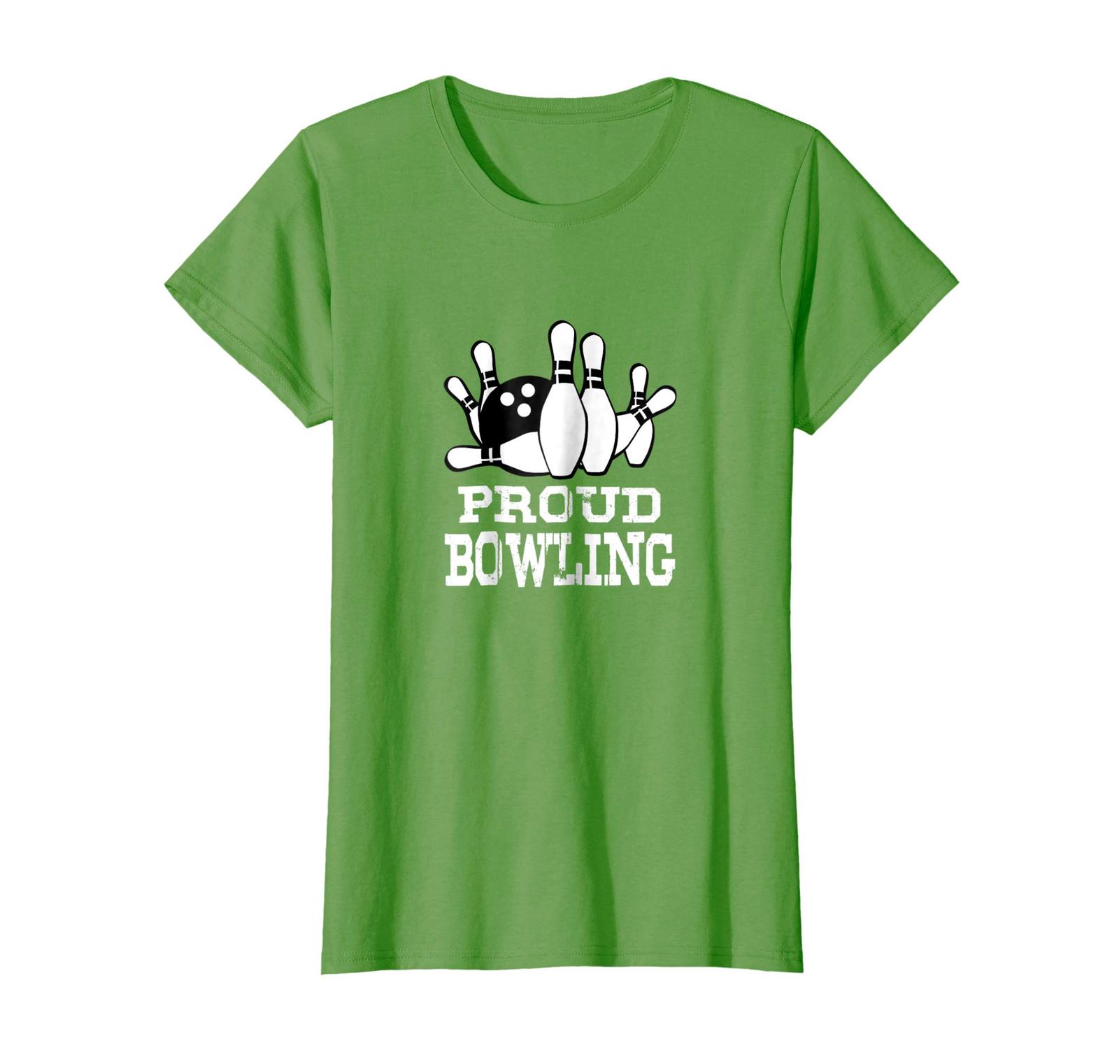 Funny Tee Black Bowling shirt Proud Bowling Mom Tshirt Wowen Tops