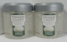 Yankee Candle Fragrance Spheres Odor Beads Set Lot of 2 CAMELLIA BLOSSOM - $26.14