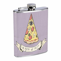 Pizza Trust Em1 Flask 8oz Stainless Steel Hip Drinking Whiskey - $13.81