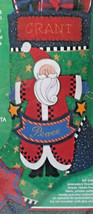 Felt Christmas Stocking Starring Santa Sunset 18114 Peace New in Package 15 Inch - $19.79