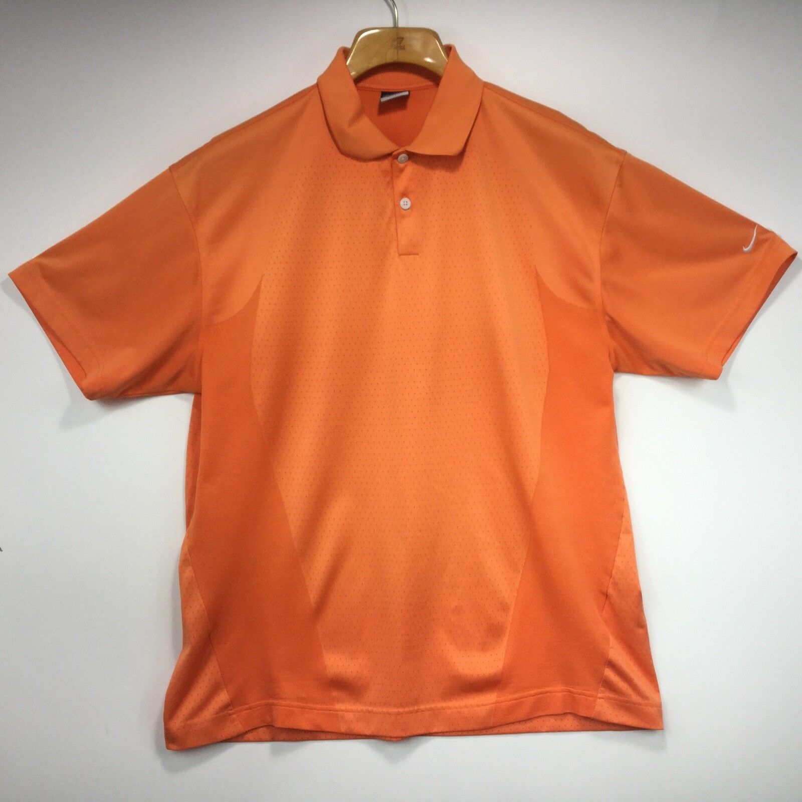 Nike Men Shirt Fit Dry Polo Style Short Sleeve Collar Golf Orange Size ...
