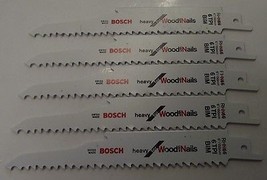 Bosch Rhn66 6&quot; x 6 Tpi Heavy For Wood With Nails Recip Saw Blades 5 Pack... - $6.93