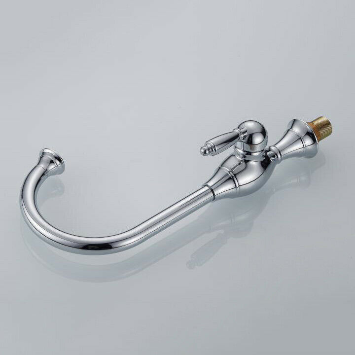 Classic Single Hole Chrome Swiveling Spout Gooseneck Kitchen Faucet 1