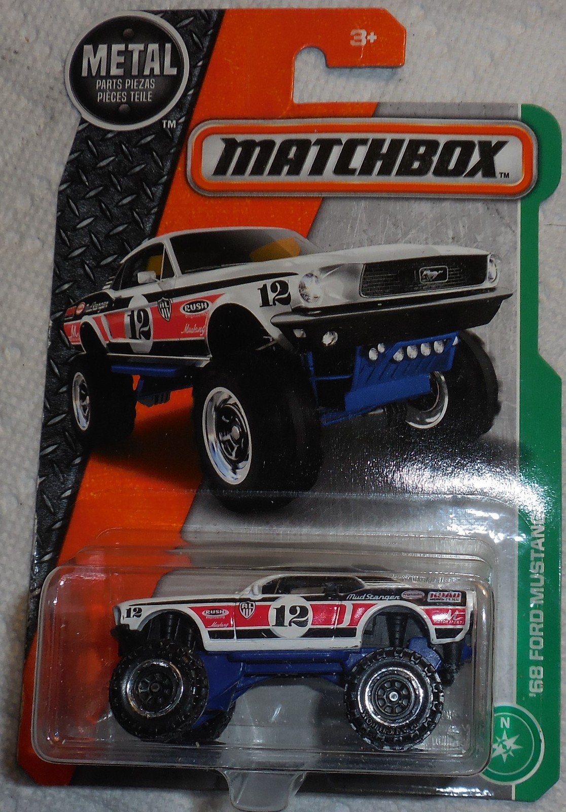 WHITE #124/125  FREE SHIP 3 2017 MATCHBOX  1968 FORD MUSTANG 