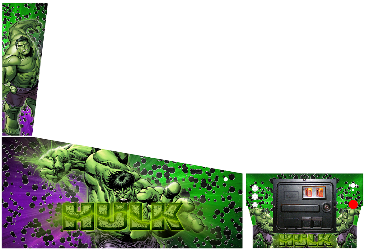 THE HULK PINBALL Pinball Decal Pinball Graphic Art Vinyl Sti