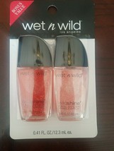 Wet N Wild Wild Shine Nail Color Set Of 2 Pink Sparkle - $12.75
