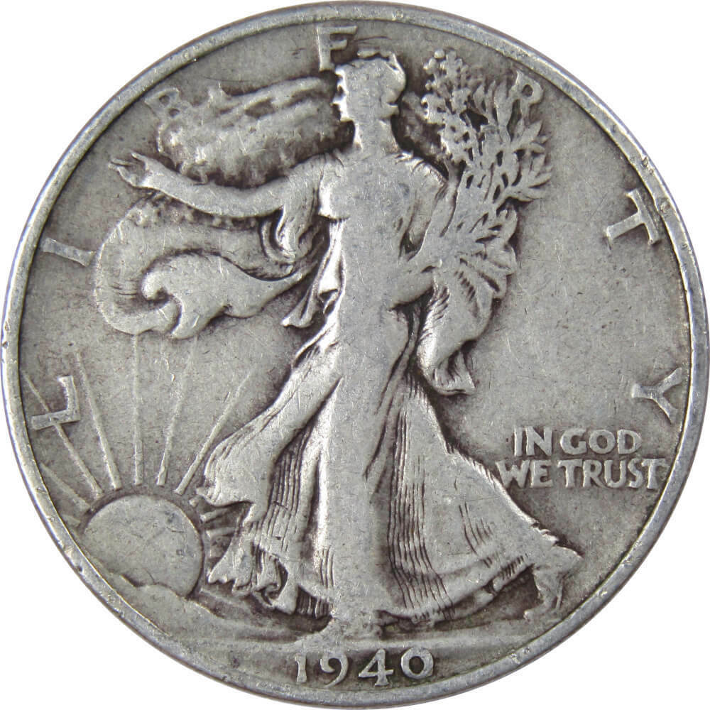1940 Walking Liberty 50 Cents Silver Coin Nice! Liberty Walking (191647)