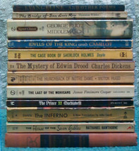 Lot of 12 Classic Books Dante Steinbeck Tennyson Machiavelli Dickens Haw... - $15.99