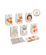 24 Woodland Animals Party Bags Woodland Party Favors Fox Owl Raccoon Can... - $18.99