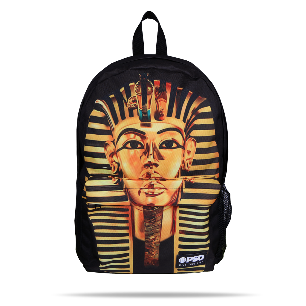 PSD Egyptian Pharaoh Golden Mummy Laptop Urban School Book Bag Backpack