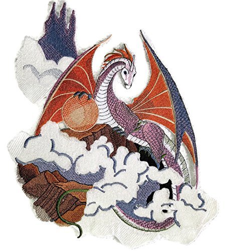 BeyondVision Custom Cloud Dragon Embroidery Iron On/Sew Patch [9.7 11][Made in