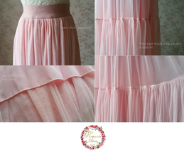 Light Blue Long Tulle Skirt Floor Length Blue Wedding Tulle Skirt Plus Size image 7