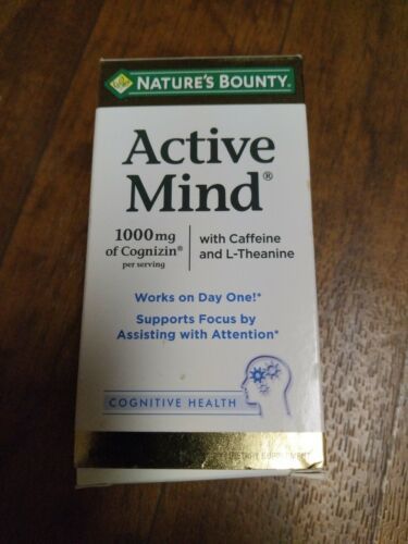 Primary image for Nature's Bounty Active Mind - 1000 Mg Cognitive Health - 60 Caplets Exp: 07/22