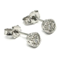 18K WHITE GOLD EARRINGS, CENTRAL AND FRAME DIAMONDS, FLOWER, 0.21 CARATS image 1
