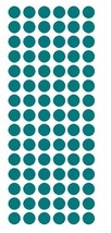 1/2" Turquoise Round Vinyl Color Coded Inventory Label Dots Stickers Usa Made - $1.98+