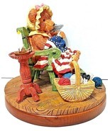 Russ Berrie Ode to America Patriotic Bear Figurine #1772 Resin 6" x 5" - $17.75