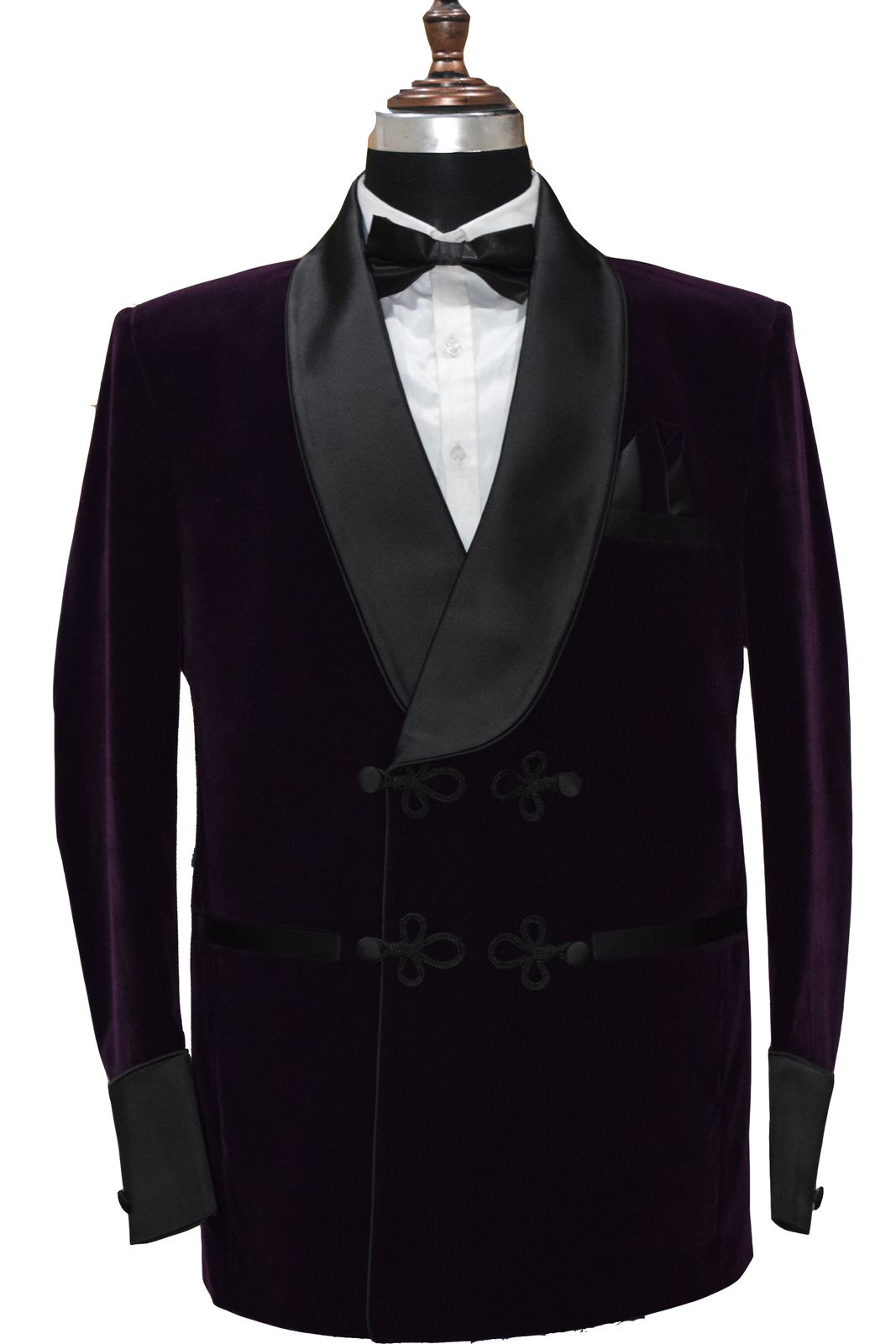 Men Purple Smoking Jackets Designer Elegant Dinner Party Wear Tuxedo Blazer Coat