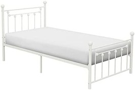 Homelegance Lia Metal Platform Bed, Twin, White - $153.94