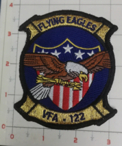 NAVY FVA-122 FLYING EAGLES FLAG SHIELD FIXED WING HOOK LOOP EMBROIDERED ... - $23.74