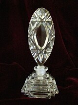 RARE Vintage Czech Perfume Bottle~Dauber Intact~4&quot; Tall~Signed~Mint~Coll... - $237.59