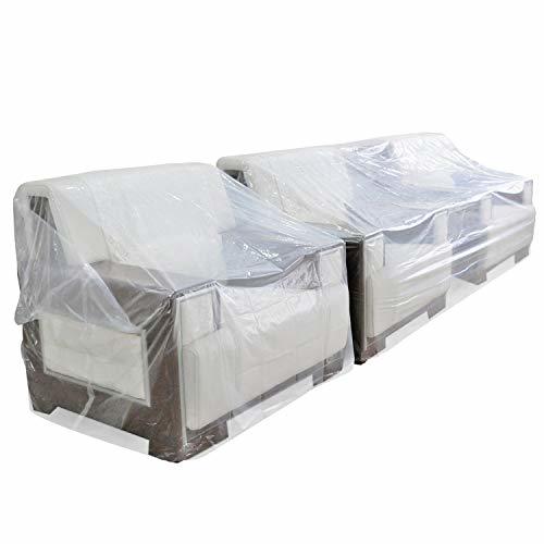 TopSoon Plastic Couch Cover for Storage DustProof Plastic Sofa Cover