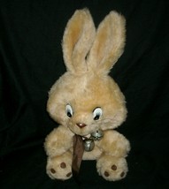 Vintage Atlanta Gerber Brown Tan Bunny Rabbit Stuffed Animal Plush Toy W/ Bells - $22.56