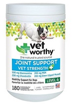 Vet Worthy Joint Support Liver Flavored Chewables for Dogs - 180 Count - Level 4 - $140.86
