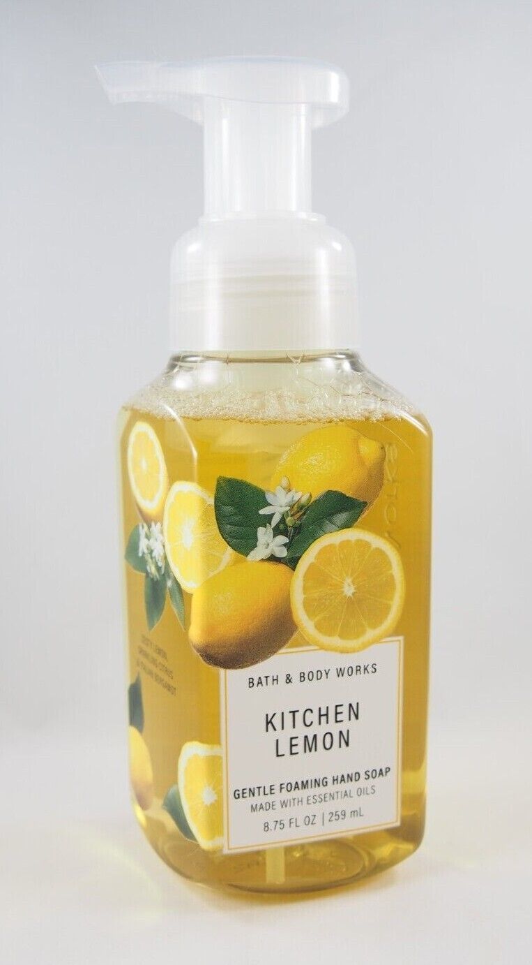 (1) Bath & Body Works Kitchen Lemon Yellow Gentle Foaming Hand Soap 8.75oz New
