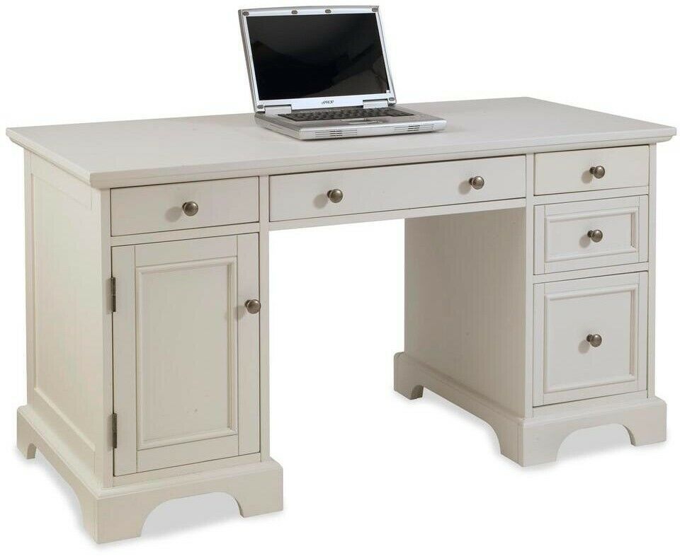 Home Office Desk 54 in. W x 30.25 in. H 5Drawer PullOut Tray Wood