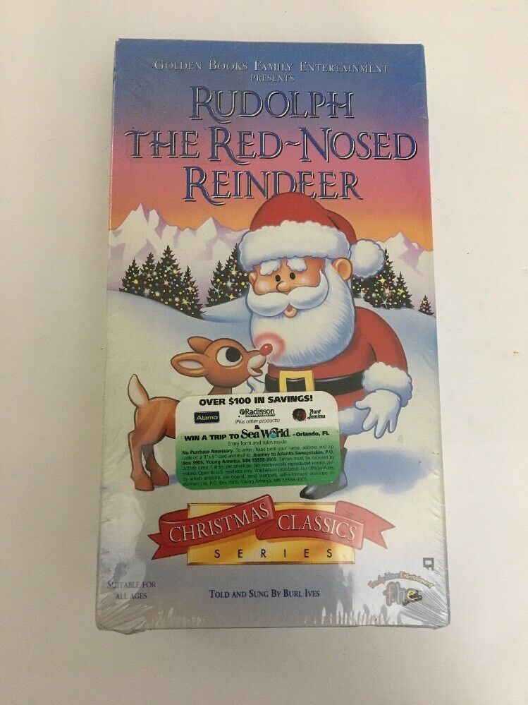 Rudolph the Red-Nosed Reindeer(VHS,1993) Burl Iveson-RARE VINTAGE-SHIPS ...