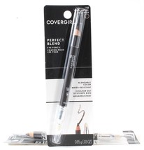 2 Covergirl Perfect Blend Eye Pencil 110 Black Brown Blendable Color .03 oz