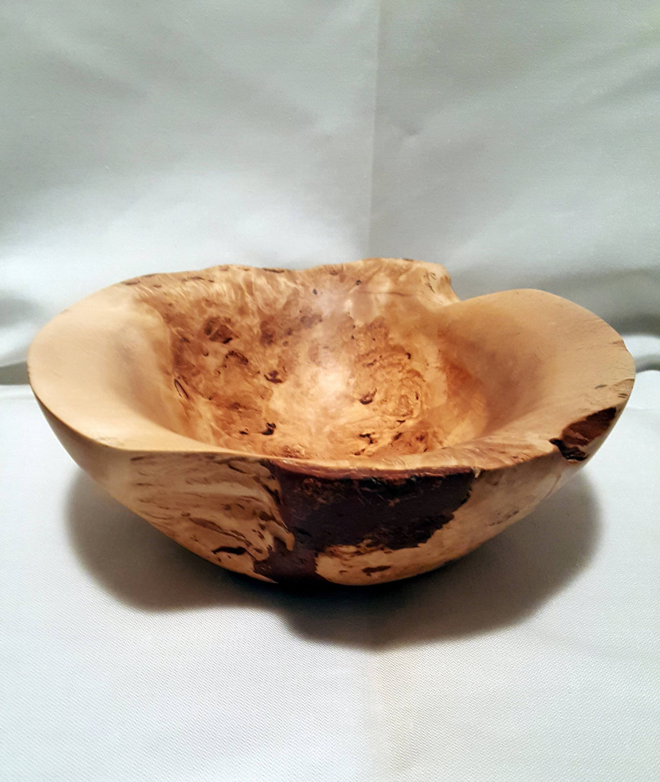 Handmade Birch Burl Wood Fruit Bowl , Decorative Bowl