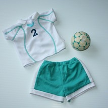 American 2-1 Soccer Outfit 2006 Top Shorts Ball For Doll Only - $8.99